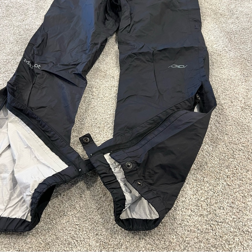 Marmot Men’s Nylon Pants Size Medium Black Outdoor Zip Bottom Elastic Waist, - Picture 4 of 16